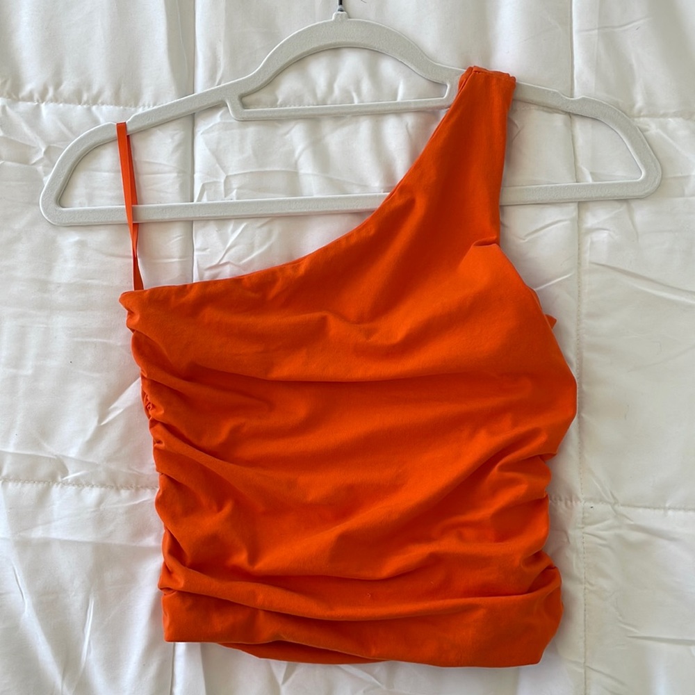 Superdown Orange One Shoulder Top